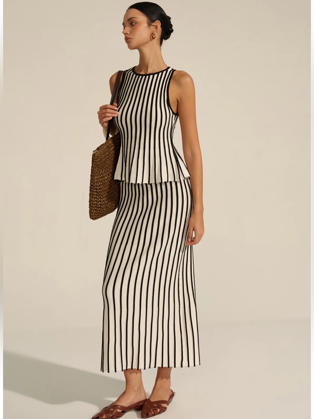 Commense Striped Knit Co-ord Set Size Small NWT - Picture 3 of 13